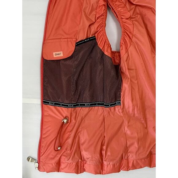 NILS Sz 10 Apricot Orange Down Puffer Vest Slim Fit Warm Outdoor Ski Snow - Picture 6 of 9